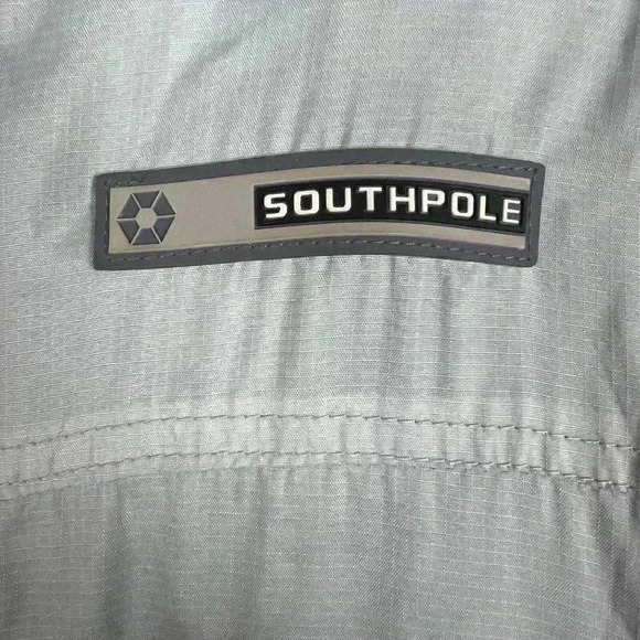 Southpole Men's Size XL Silver Gray Reversible Bomber‎ ZipUp Jacket Fleece - Picture 14 of 16